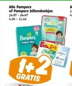 Pampers 1+2 gratis Poiesz