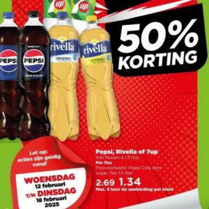 Pepsi 50% korting