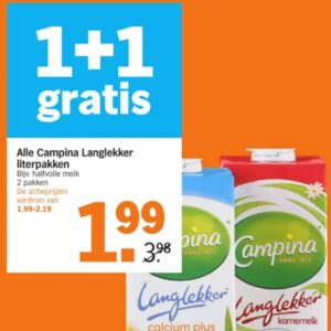 AH Campina  Langlekker 1+1 gratis